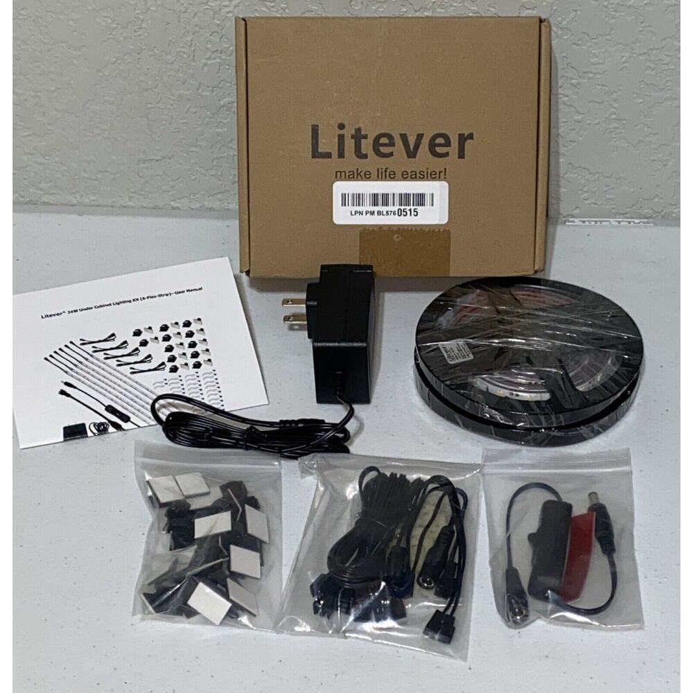 Under Cabinet LED Lighting Kit Plug in or Hardwired 6 pcs 12 Inches Cabinet Ligh